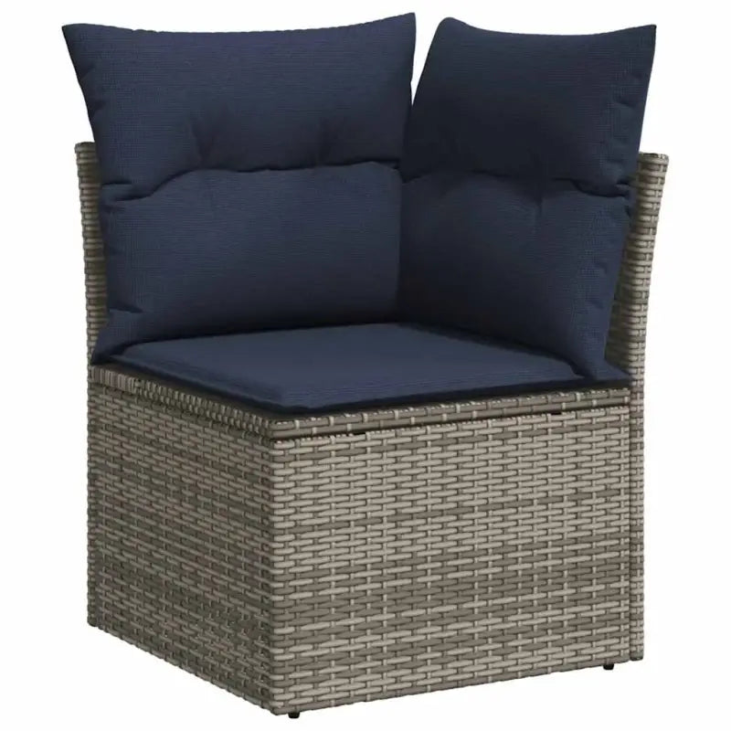 Grijze loungeset met gepoedercoat staal en waterdichte tas voor buitengebruik - Grijs / met opbergruimte - Tuinsets