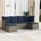 Grijze loungeset met gepoedercoat staal en waterdichte tas voor tuin - Grijs en blauw / Zonder tafel - Tuinsets