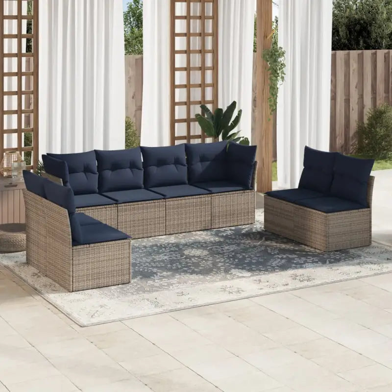 Grijze loungeset met waterdichte tas en gepoedercoat staal voor buiten - Grijs / Zonder tafel - Tuinsets