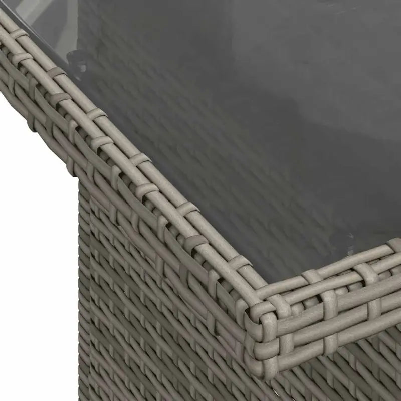 Grijze loungeset met waterdichte tas en gepoedercoat staal voor buitenplezier - Grijs / met opbergruimte - Tuinsets