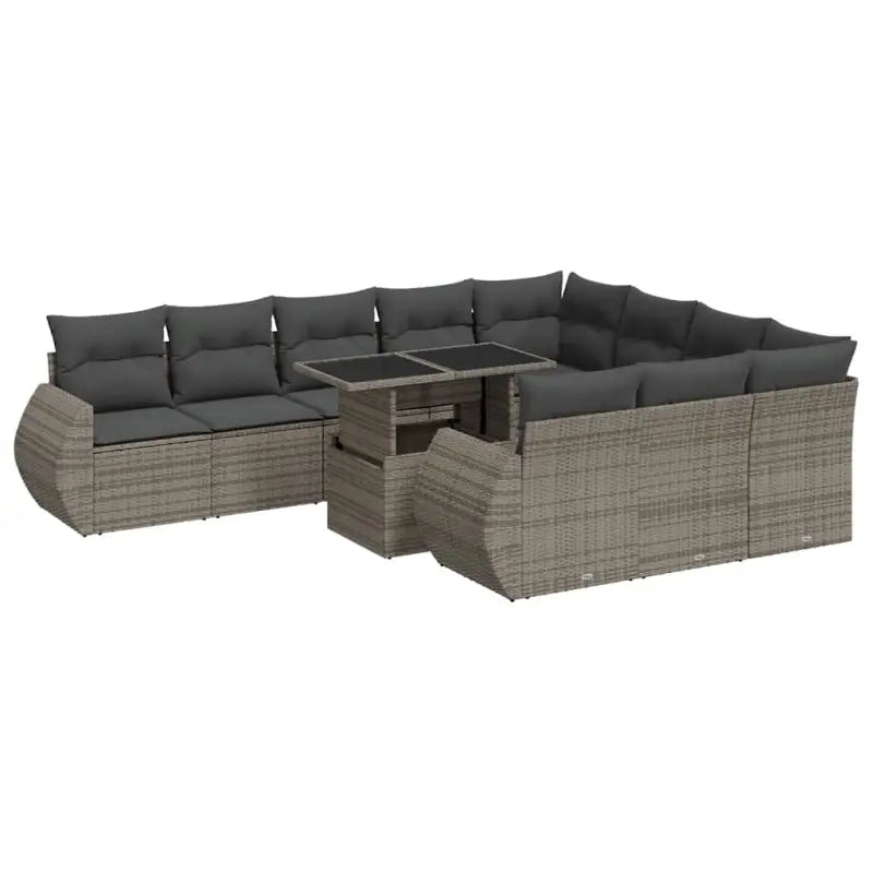 Grijze loungeset met waterdichte tas en gepoedercoat staal voor buiten - Tuinsets