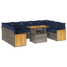 Grijze loungeset met waterdichte tas en gepoedercoat staal voor buiten - Tuinsets