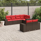 Grijze loungeset met waterdichte zak en gepoedercoat staal afmetingen - Bruin - Tuinsets