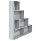 Grijze Sonoma boekenkast met strak design en gemakkelijk schoon te maken - Grijs sonoma / 1 - Boekenkasten