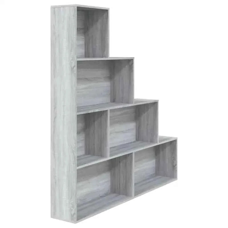 Grijze Sonoma boekenkast met strak design en gemakkelijk schoon te maken