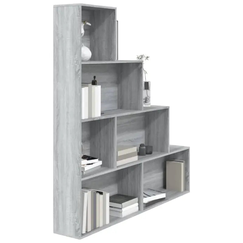Grijze Sonoma boekenkast met strak design en gemakkelijk schoon te maken - Grijs sonoma / 1 - Boekenkasten