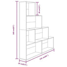Grijze Sonoma boekenkast met strak design en gemakkelijk schoon te maken - Grijs sonoma / 1 - Boekenkasten