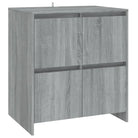 Grijze Sonoma dressoir in bewerkt hout met minimalistisch design - Dressoirs & buffetkasten