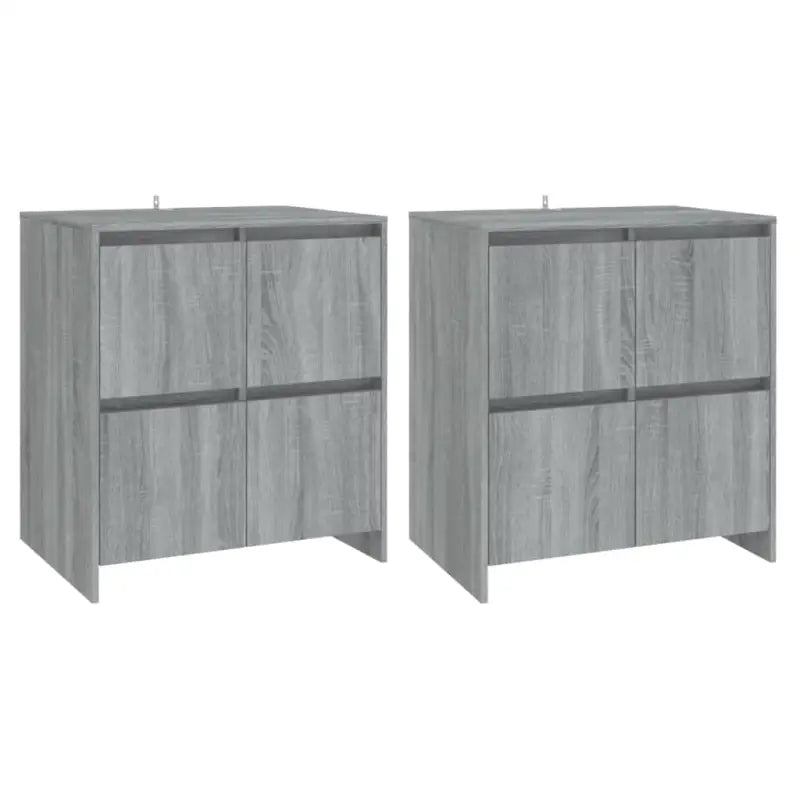 Grijze Sonoma dressoir in bewerkt hout met minimalistisch design - Dressoirs & buffetkasten