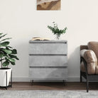 Grijze Sonoma Dressoir met bewerkt hout en ijzeren poten - Betongrijs / 1 - Dressoirs & buffetkasten