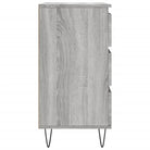 Grijze Sonoma Dressoir met bewerkt hout en ijzeren poten - Dressoirs & buffetkasten