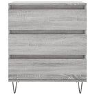 Grijze Sonoma Dressoir met bewerkt hout en ijzeren poten - Dressoirs & buffetkasten