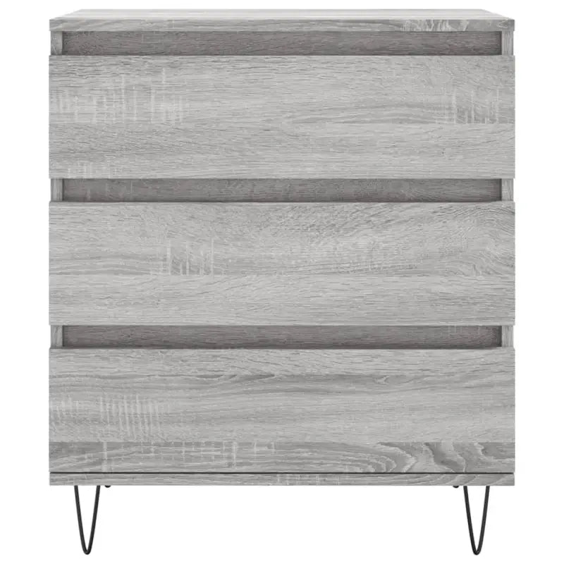 Grijze Sonoma Dressoir met bewerkt hout en ijzeren poten - Dressoirs & buffetkasten