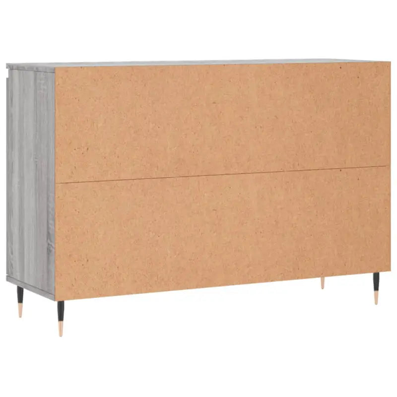 Grijze Sonoma dressoir met bewerkt hout en ijzeren poten - Dressoirs & buffetkasten