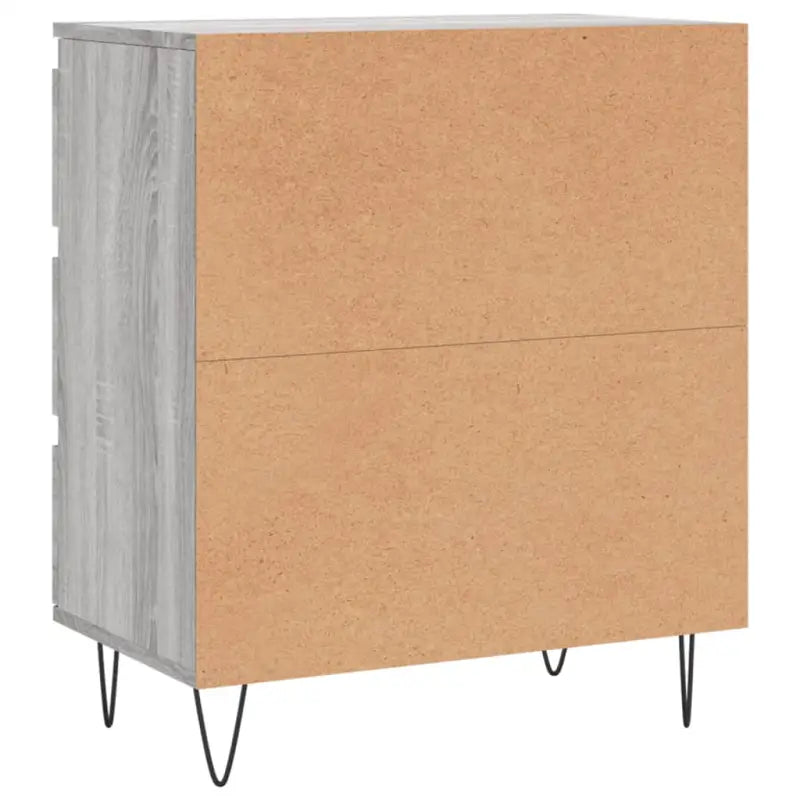 Grijze Sonoma Dressoir met bewerkt hout en ijzeren poten - Dressoirs & buffetkasten