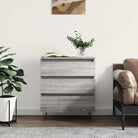 Grijze Sonoma Dressoir met bewerkt hout en ijzeren poten - Grijs sonoma / 1 - Dressoirs & buffetkasten
