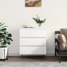 Grijze Sonoma Dressoir met bewerkt hout en ijzeren poten - Wit / 1 - Dressoirs & buffetkasten