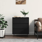 Grijze Sonoma Dressoir met bewerkt hout en ijzeren poten - Zwart / 1 - Dressoirs & buffetkasten