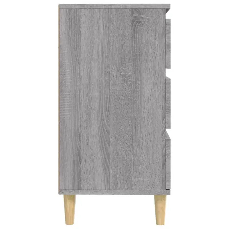 Grijze Sonoma dressoir met houten poten en bewerkt hout - Dressoirs & buffetkasten