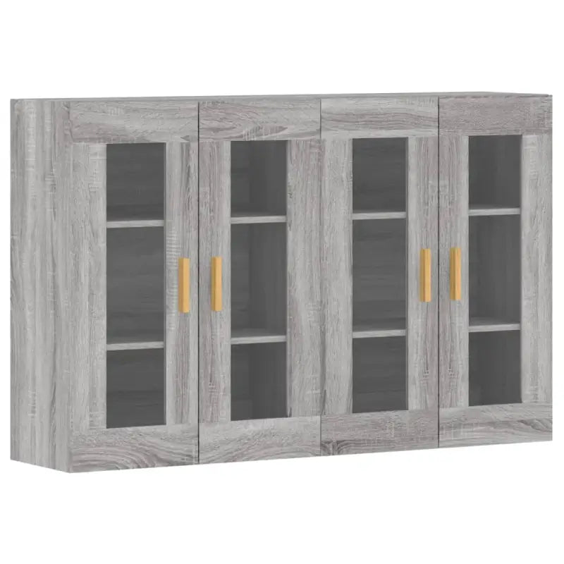 Grijze Sonoma Dressoirs met Extra Opbergruimte en Bewerkt Hout - Dressoirs & buffetkasten