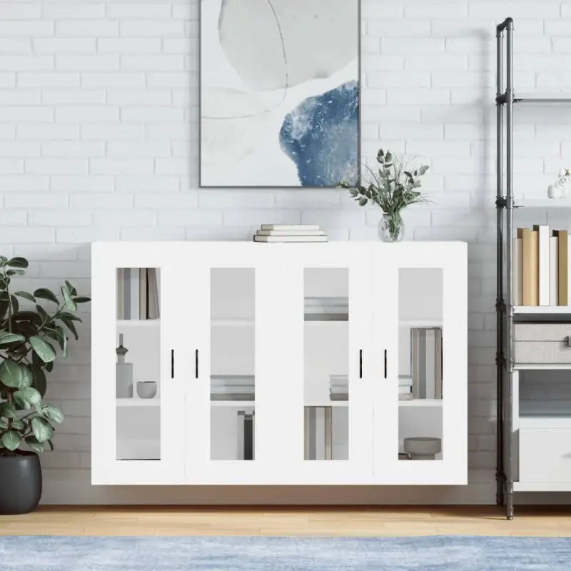 Grijze Sonoma Dressoirs met Extra Opbergruimte en Bewerkt Hout - Wit / 2 / Groefzwart - Dressoirs & buffetkasten