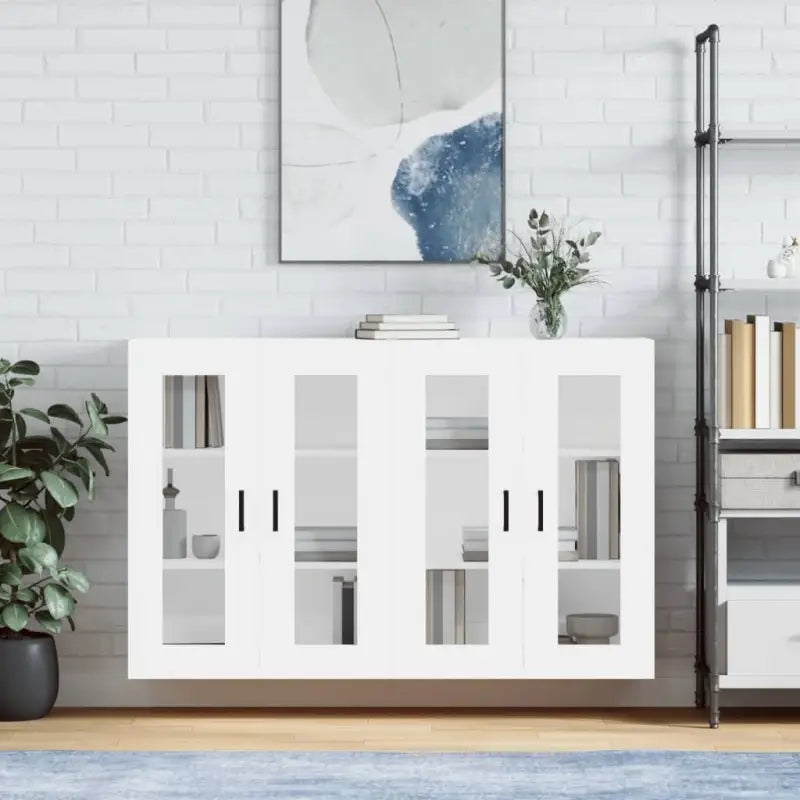 Grijze Sonoma Dressoirs met Extra Opbergruimte en Bewerkt Hout - Wit / 2 / U-vorm zwart - Dressoirs & buffetkasten