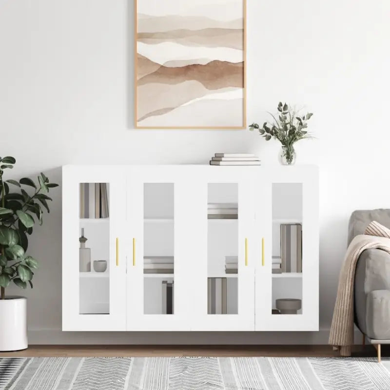 Grijze Sonoma Dressoirs met Extra Opbergruimte en Bewerkt Hout - Wit / 2 / Buis goud - Dressoirs & buffetkasten