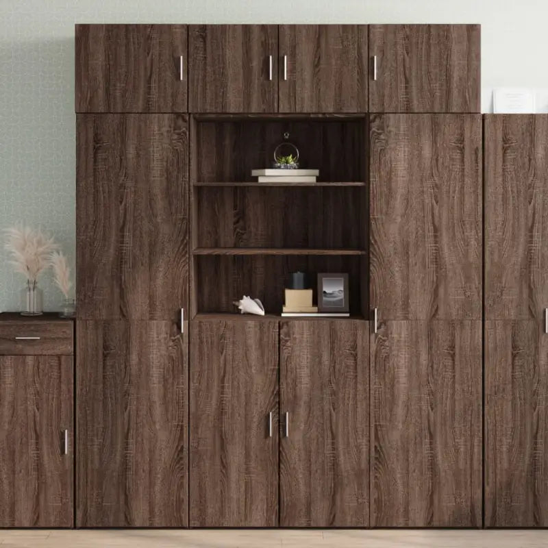 Grijze Sonoma Dressoirs van bewerkt hout voor extra opbergruimte - bruin eikenkleur / 1 - Dressoirs & buffetkasten
