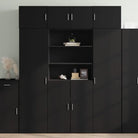 Grijze Sonoma Dressoirs van bewerkt hout voor extra opbergruimte - Zwart / 1 - Dressoirs & buffetkasten