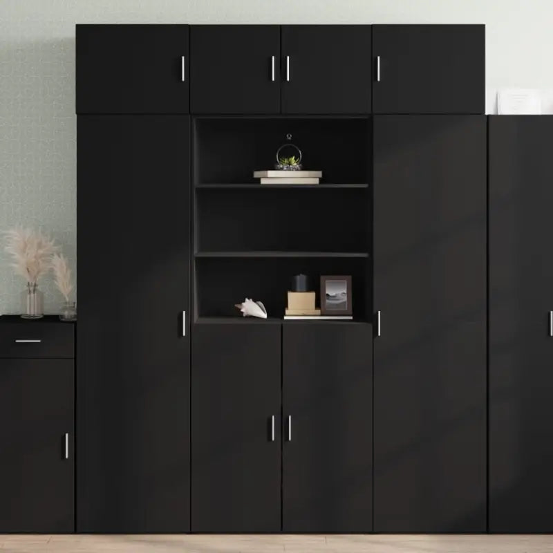 Grijze Sonoma Dressoirs van bewerkt hout voor extra opbergruimte - Zwart / 1 - Dressoirs & buffetkasten