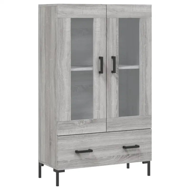 Grijze Sonoma hoge kast met metalen poten voor een moderne uitstraling - Dressoirs & buffetkasten
