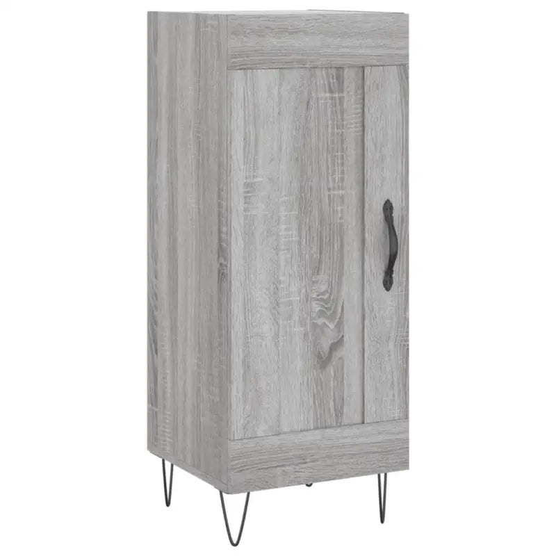 Grijze Sonoma hoge kast van bewerkt hout met duurzame charme - Dressoirs & buffetkasten
