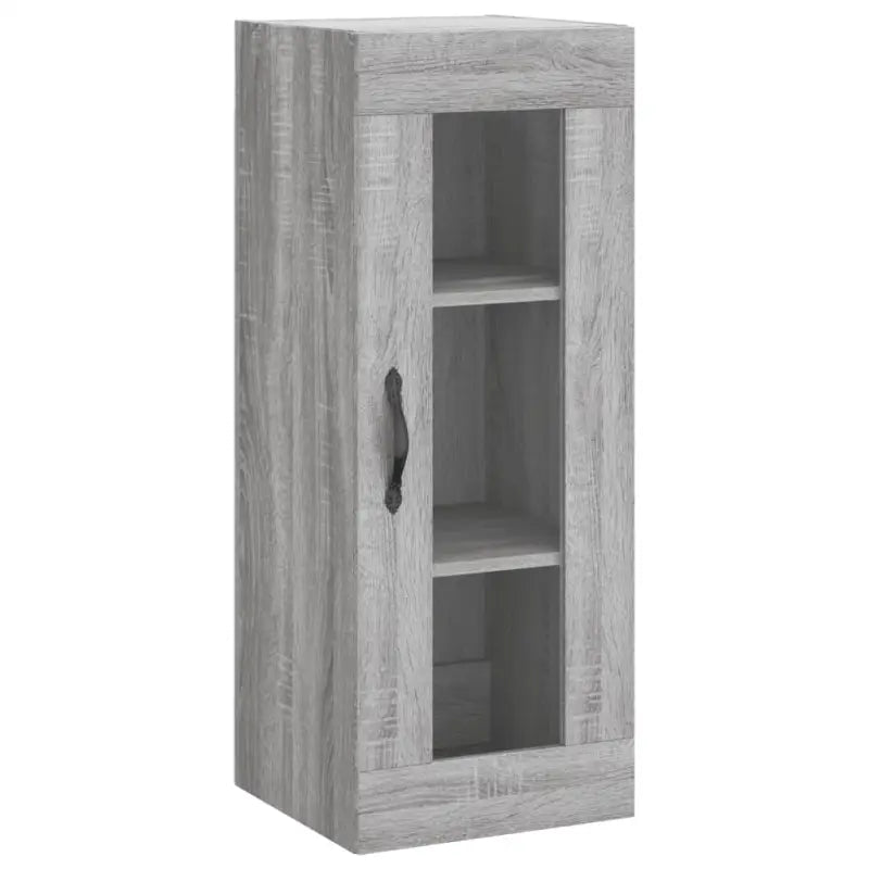 Grijze Sonoma hoge kast van bewerkt hout met duurzame charme - Dressoirs & buffetkasten