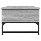 Grijze Sonoma salontafel met bewerkt hout en verstelbare poten - Salontafels