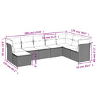 Grijze tuin loungeset met gepoedercoat staal en waterdichte tas - Tuinsets