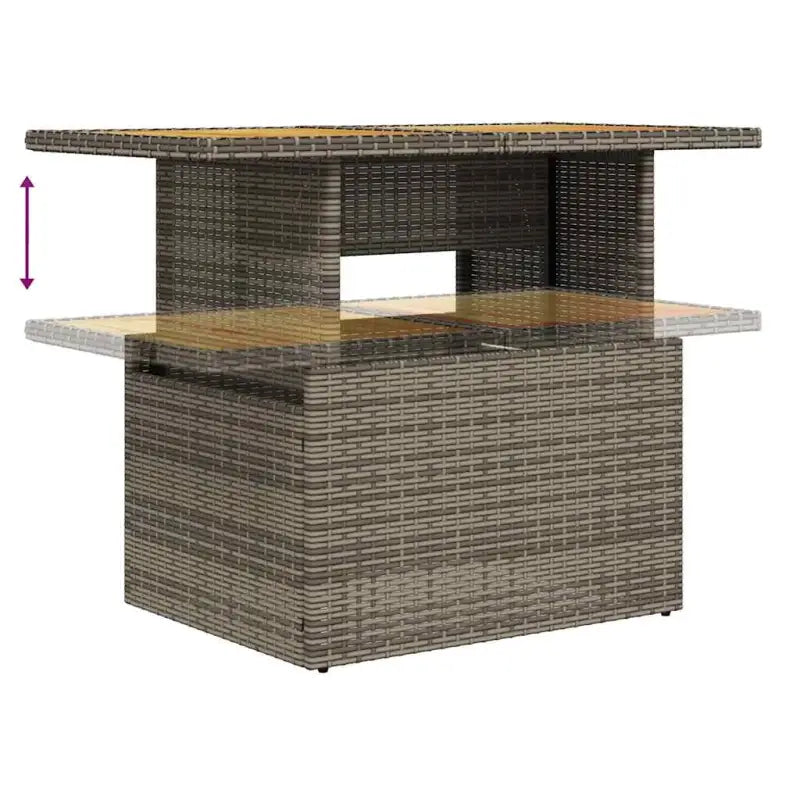 Grijze tuin loungeset met gepoedercoat staal en waterdichte zak - Grijs - Tuinsets