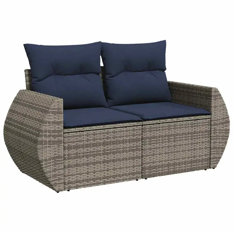 Grijze tuin loungeset met gepoedercoat staal en waterdichte zak - Grijs - Tuinsets