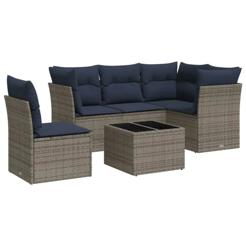 Grijze tuin loungeset met waterdichte tas en gepoedercoat staal - Tuinsets