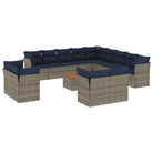 Grijze tuin loungeset met waterdichte tas en gepoedercoat staal - Grijs - Tuinsets