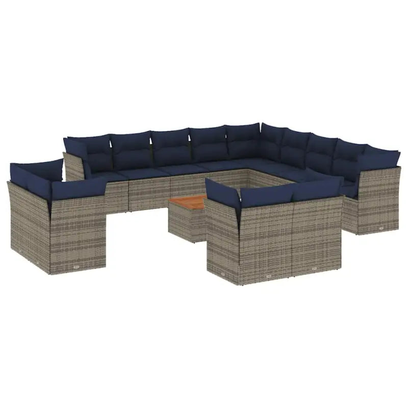 Grijze tuin loungeset met waterdichte tas en gepoedercoat staal - Grijs - Tuinsets