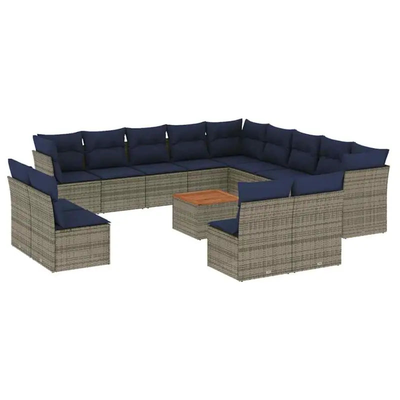 Grijze tuin loungeset met waterdichte tas en gepoedercoat staal - Grijs - Tuinsets