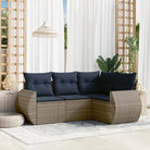 Grijze tuin loungeset met waterdichte tas en gepoedercoat staal - Grijs / Zonder tafel - Tuinsets