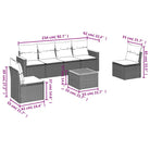 Grijze tuin loungeset met waterdichte tas en gepoedercoat staal - Grijs en blauw / Met tafel - Tuinsets