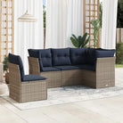 Grijze tuin loungeset met waterdichte tas en gepoedercoat staal - Grijs / Zonder tafel - Tuinsets