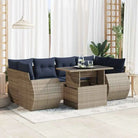 Grijze tuin loungeset van gepoedercoat staal met waterdichte tas - Grijs / met opbergruimte - Tuinsets