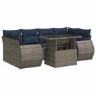 Grijze tuin loungeset van gepoedercoat staal met waterdichte tas - Grijs / met opbergruimte - Tuinsets