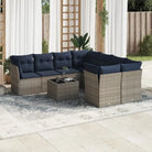 Grijze tuinbank van gepoedercoat staal voor terras en tuin plezier - Grijs / 4x midden + Tafel + 4x hoek - Tuinsets