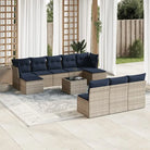 Grijze tuinset met gepoedercoat staal en waterdichte tas voor buitenplezier - Grijs en blauw / Met tafel - Tuinsets
