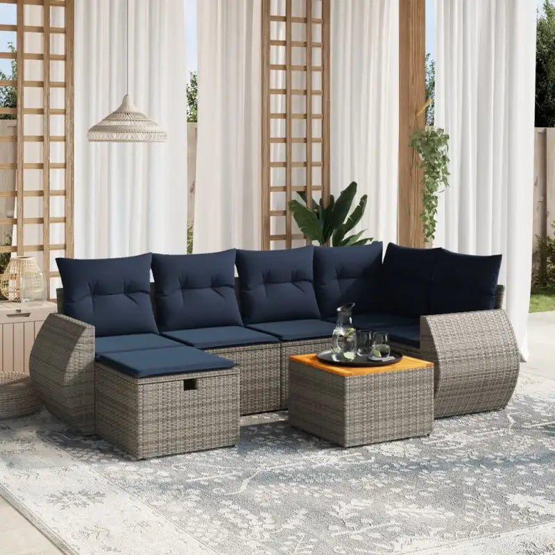 Grijze tuinset met gepoedercoat staal voor comfortabel buiten genieten - Grijs / zonder opbergruimte - Tuinsets