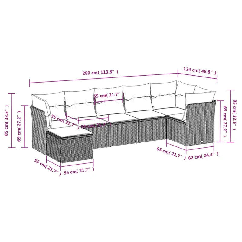 Grijze tuinset met waterdichte tas en gepoedercoat staal afmetingen - Tuinsets